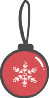 cute Christmas bauble ornament ball decoration cartoon doodle hand drawing png