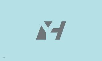 alfabeto letras iniciales monograma logo yh, hy, y y h vector