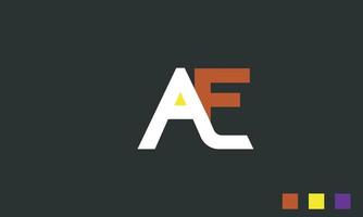 letras del alfabeto iniciales monograma logo ae, ea, a y e vector