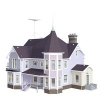 beau bâtiment de maison rendu 3d png