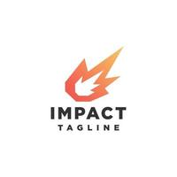 Impact meteor logo icon design template vector