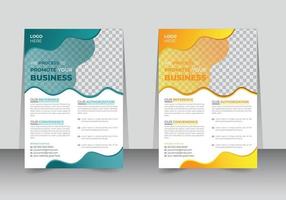 organization Flyer Template Design.Presentation brush concept, Poster, Business, Flyer, two colors scheme, layout modern A4 size, edit and Easy to use. vector