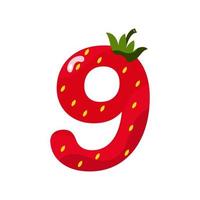 Strawberry number nine. vector