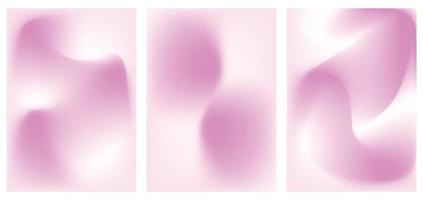 Purple gradient set in y2k style. Three 00s style gradient templates for banner, ad or poster design. vector