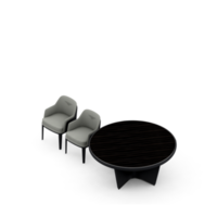 conjunto de mesa isométrica renderização 3d png