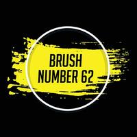 Yellow color brush stroke vector