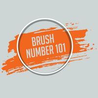 Splash orange color brush stroke background vector