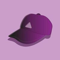 vector purple hat with a shadow