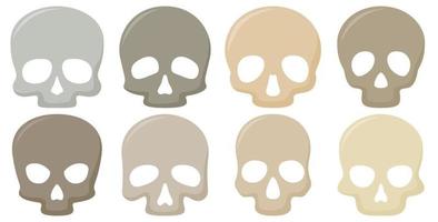 Set of Skull isolated on white background vector