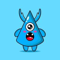 cute kawaii monster illustration design mascot vector