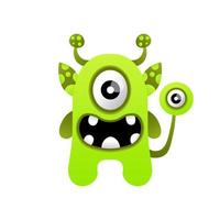 illustration unique monster design mascot vector