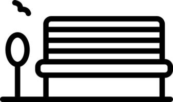 line icon for bench vector