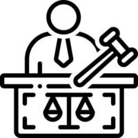 line icon for prosecutor vector