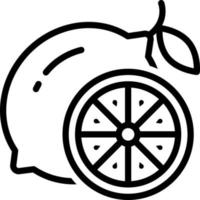 line icon for lemon vector