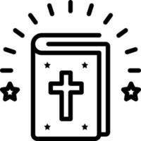 icono de línea para biblia vector