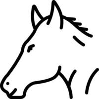 icono de línea para caballo vector