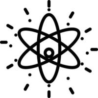 icono de línea para nuclear vector