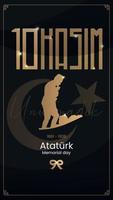 plantilla de historia del día conmemorativo de ataturk del 10 de noviembre vector