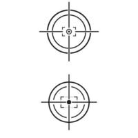 Sniper sight symbol Crosshair target logo vector