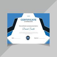 diseño de certificado moderno, educación, diseño de plantilla de certificado de graduación empresarial para todo tipo de empresa, vector libre