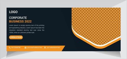 Abstract Business Facebook Cover Design, Social Media Post Template, Free Vector