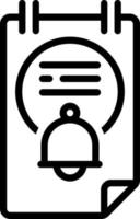 line icon for notice vector