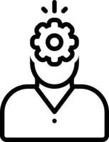 line icon for thinking vector