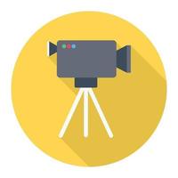 camera tripod vector illustration on a background.Premium quality symbols.vector icons for concept and graphic design.