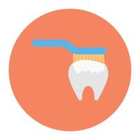 Ilustración de vector de cepillo de dientes en un fondo. Símbolos de calidad premium. Iconos vectoriales para concepto y diseño gráfico.