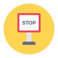 stop block vector illustration on a background.Premium quality symbols.vector icons for concept and graphic design.
