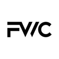 diseño abstracto del logotipo del monograma de las iniciales fwc, icono para los negocios, plantilla, simple, elegante vector