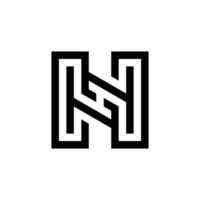 iniciales nh abstractas, diseño de logotipo vectorial, monograma, icono para negocios, plantilla, simple, elegante vector