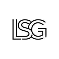 Abstract LSG initials monogram logo design, icon for business, template, simple, elegant vector