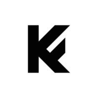 diseño de logotipo de monograma de iniciales kf abstracto, icono para negocios, plantilla, simple, elegante vector