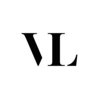 Resumen vl iniciales monograma diseño de logotipo, icono para negocios, plantilla, simple, elegante vector