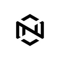 Abstract N 2N initials monogram logo design, icon for business, template, simple, elegant vector
