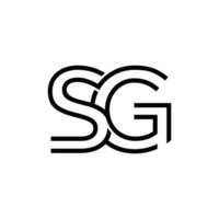 diseño de logotipo de monograma de iniciales sg abstracto, icono para negocios, plantilla, simple, elegante vector