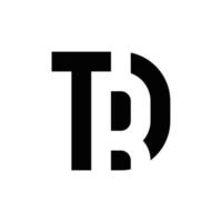 Abstract TDR initials monogram logo design, icon for business, template, simple, elegant vector