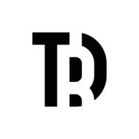 diseño abstracto del logotipo del monograma de las iniciales tdr, icono para los negocios, plantilla, simple, elegante vector