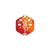 Tech Tree Logo Template Design. vector