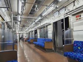 Jakarta, Indonesia in October 2022. Situation of an empty commuterline train without any passengers. photo