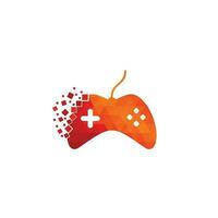 pixel game logo design vector illustration. Game Logo Design Template. Stick Game Icon Logo.