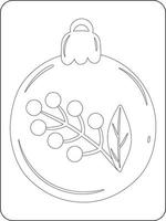Merry Christmas toys Coloring Page for kids vector
