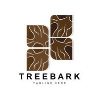 Wood Layer Logo Tree Bark Structure Design Forest Template Vector
