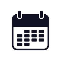 icono de calendario aislado sobre fondo blanco vector