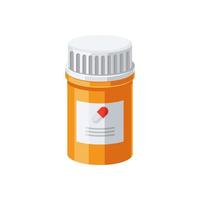 Pill bottle flat design art vector