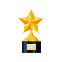 vector gold star trophy