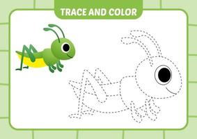 trace and color for kids, grasshopper vector