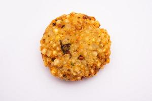 sabudana wada or shabudana vada called in india made from sago and served with chutney photo