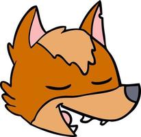 cartoon cute fox head vector